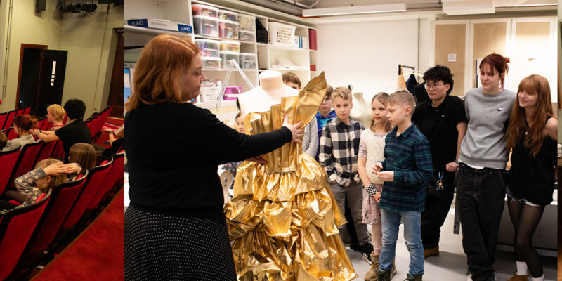 Kuvakollaasi teatterikierroksista